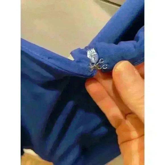 Eliza J. Cobalt Blue Plus Ruched Drape One Shoulder Cocktail Dress, sz 14 - Picture 7 of 16